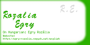 rozalia egry business card
